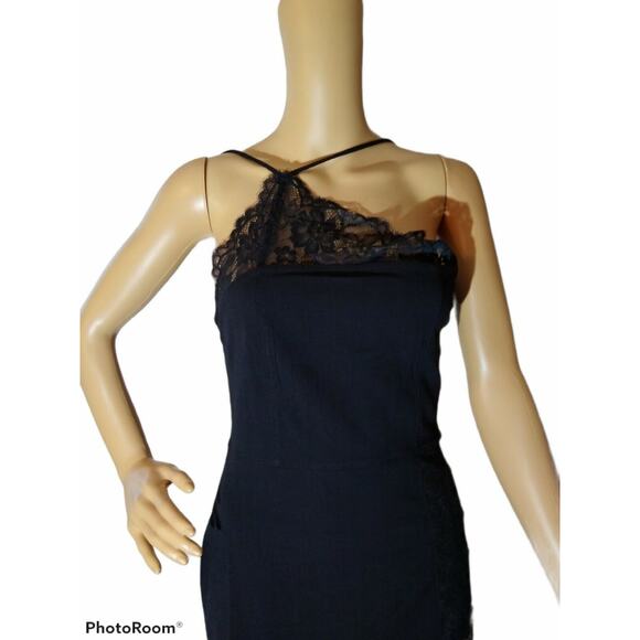 Free People  Premonitions Lace Trim Bodycon Dress . Size M - Picture 4 of 7